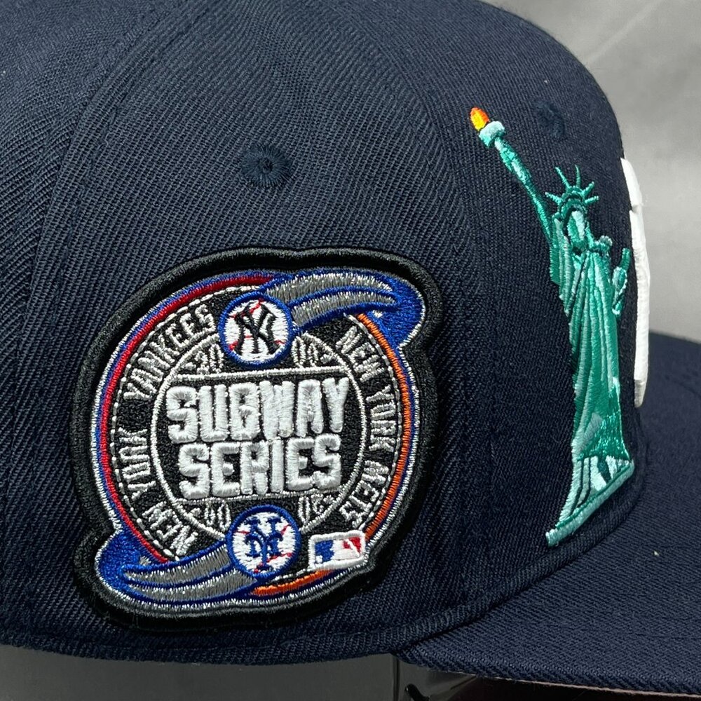 New York Yankees Pro Standard MLB Snapback Hat Cap Navy Mets Subway Series Mens - Picture 10 of 16